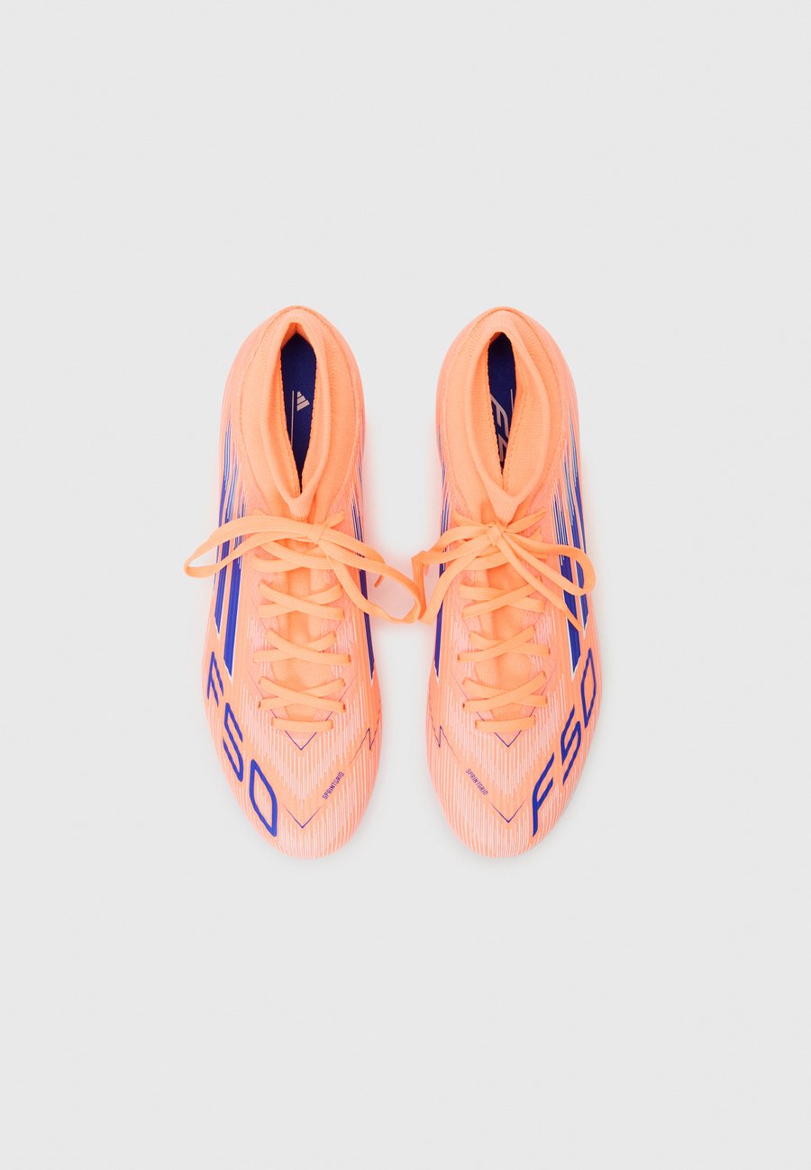 Кроссовки Adidas Performance F50 LEAGUE MID FIRM GROUND/ MULTI GROUND FOOTBALL BOOTS, Beam Orange/Lucid Blue/Ftwr White/Orange — фото 4