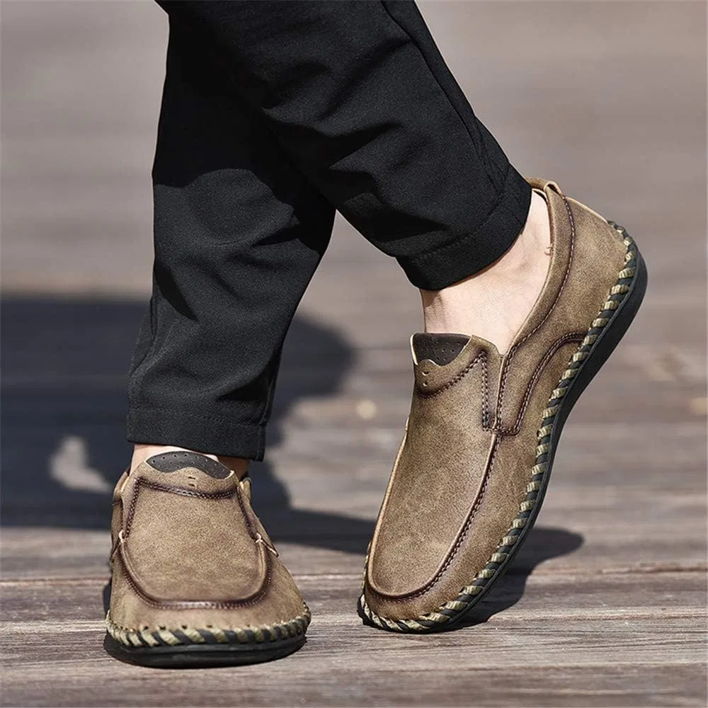 Мокасины из кожи Vintage, Khaki Asifn — фото 2