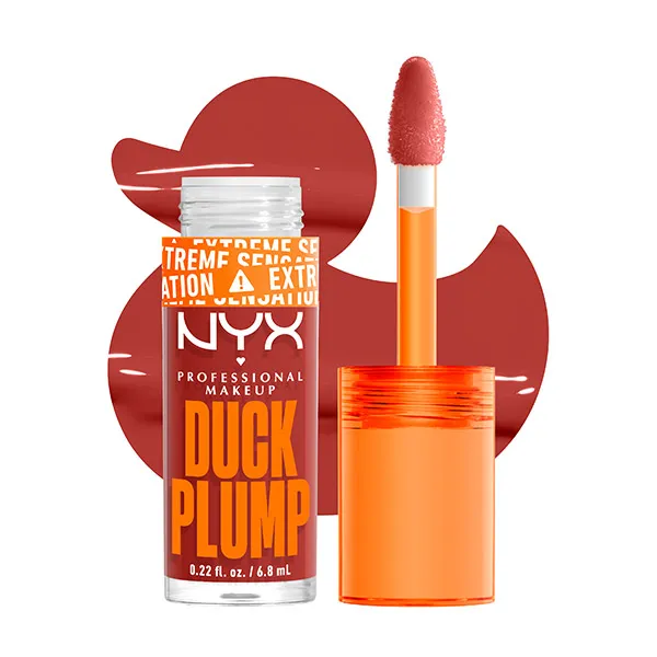 Блеск для объема губ Duck Plump Nyx Professional Make Up, цвет brick of time — фото 4