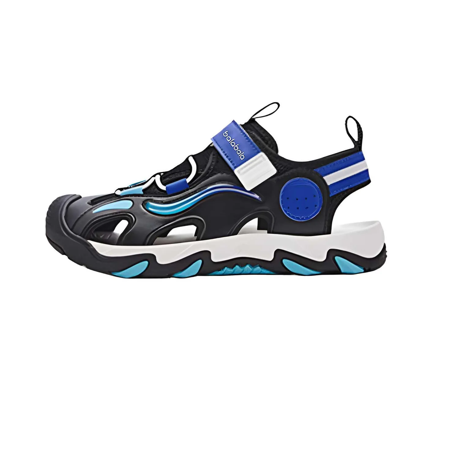 Synthetic Leather, Textile Breathable Low top детские сандалии Kids' BALABALA, черный синий