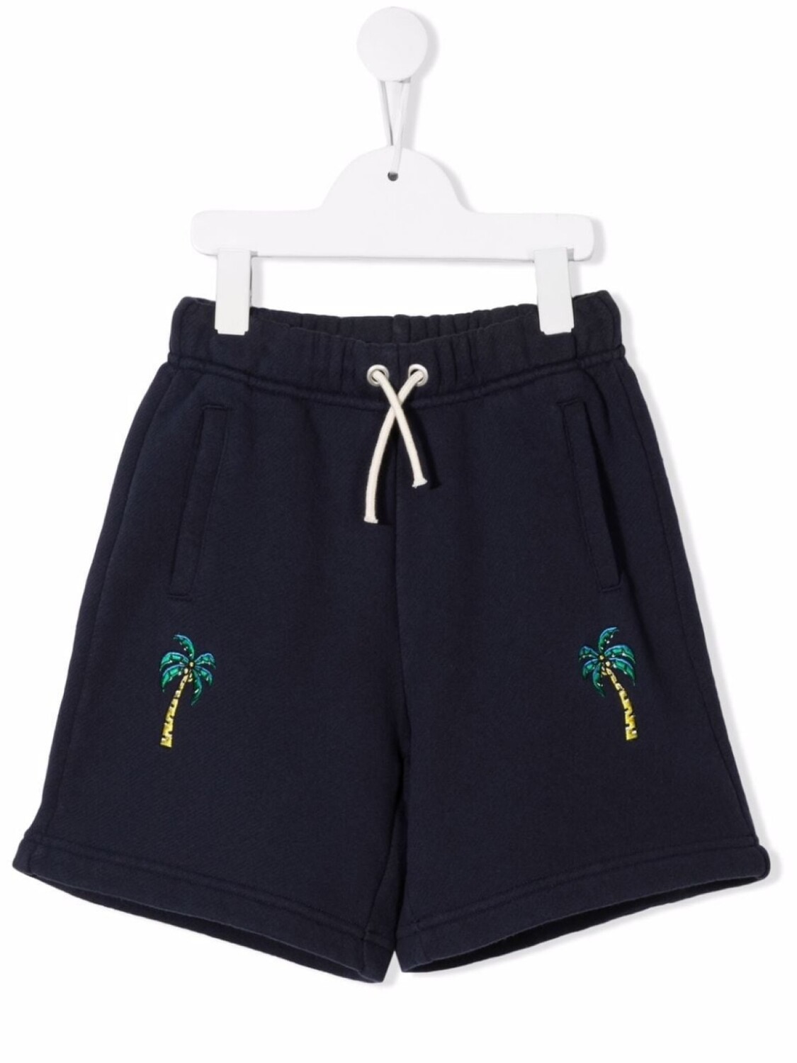 

Palm Angels Kids шорты с кулиской и вышивкой, синий