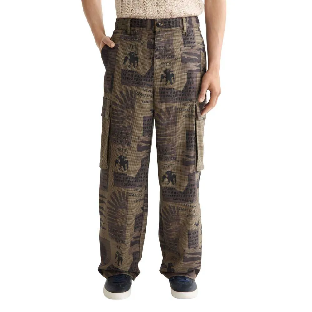 

Брюки карго Scotch & Soda Baggy Fit All Over Printed, коричневый