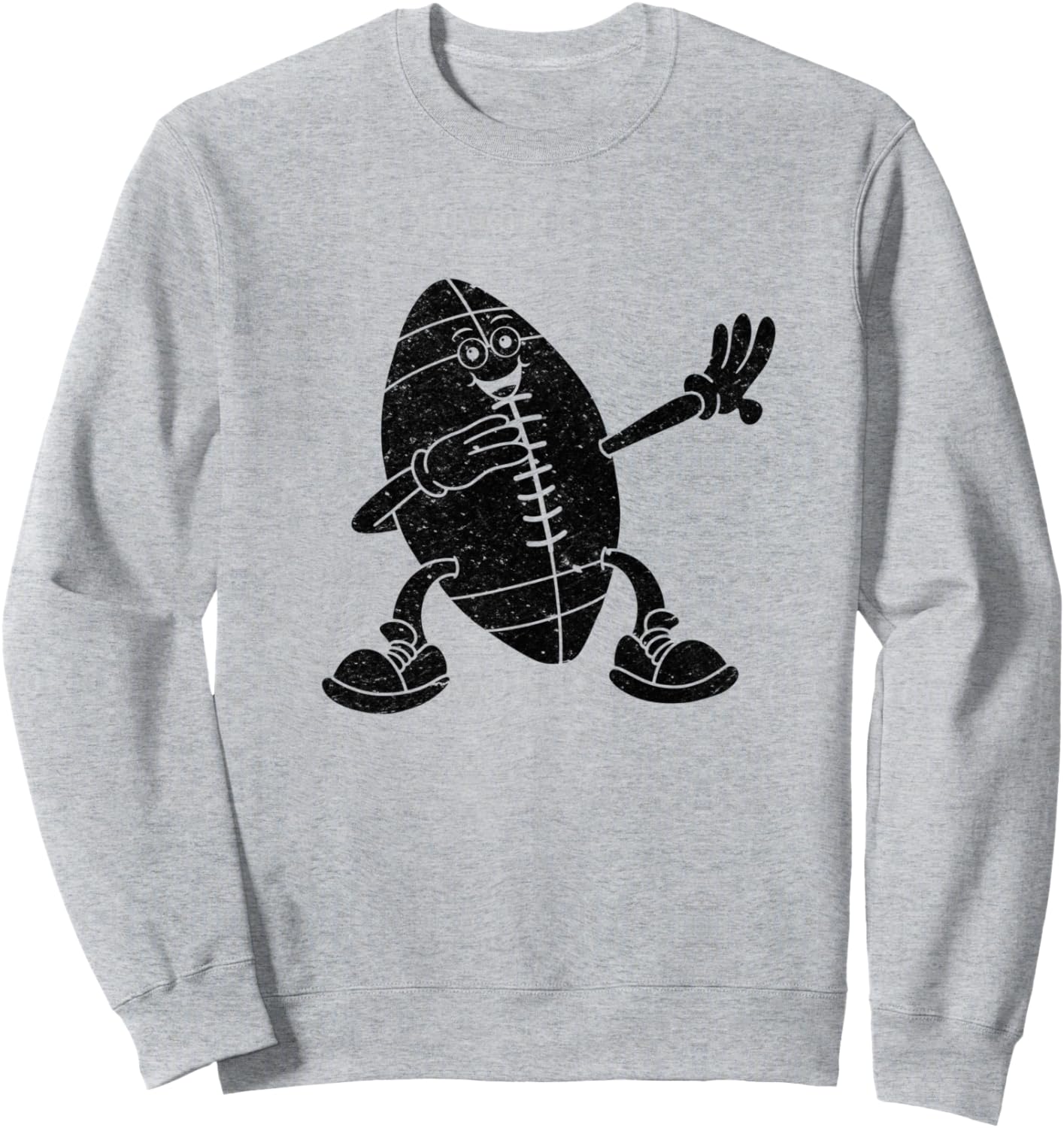 

Забавный американский футбольный мяч, забавная толстовка с футбольным мячом Funny Football Designs, серый