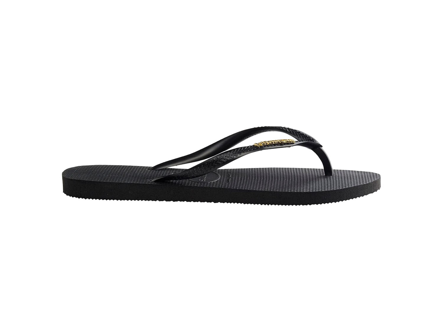 

Сандалии Havaianas Slim Logo Metallic Flip Flops, черный/золотой