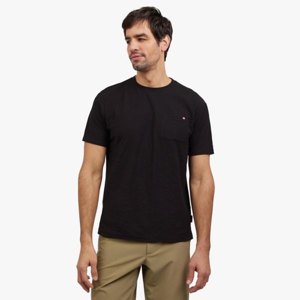 

Мужская футболка с коротким рукавом и карманом Quiksilver, цвет phantom