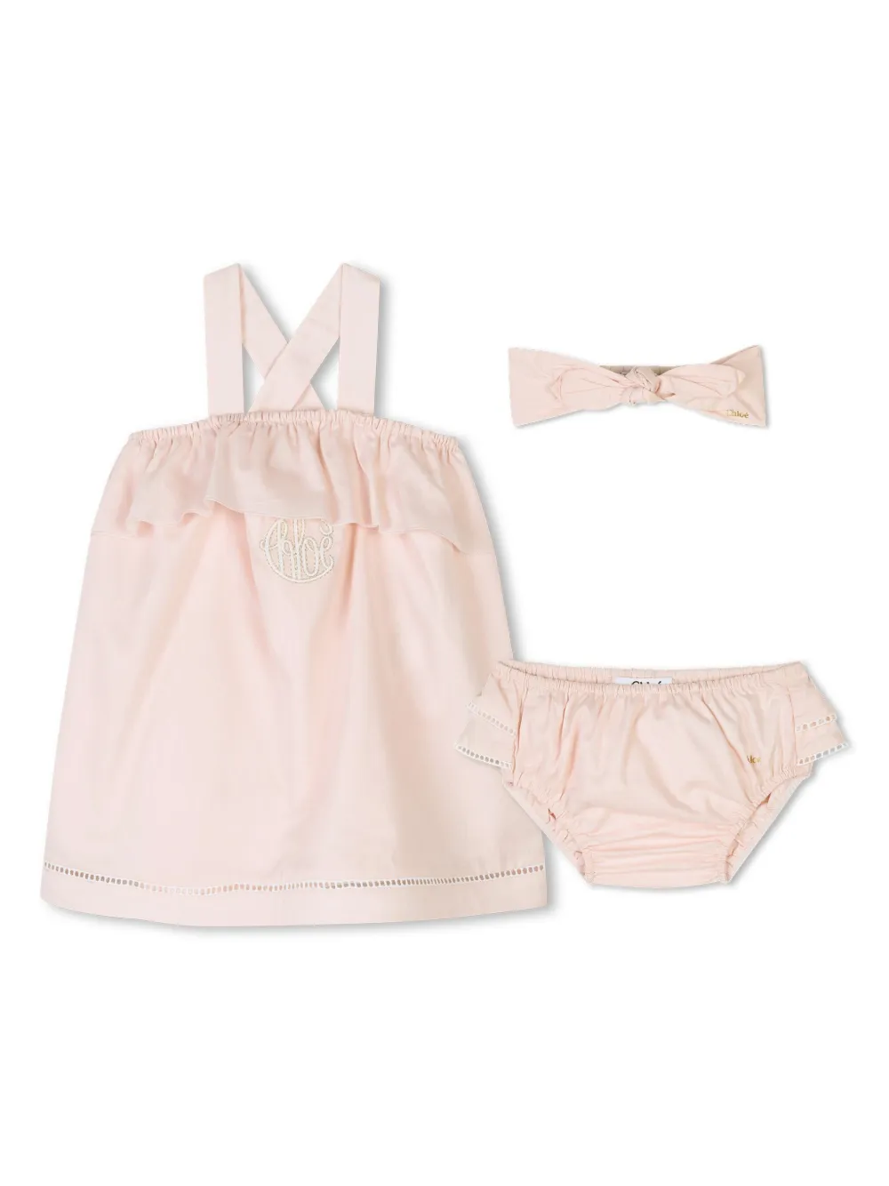 

Платье из органического хлопка Chloé Kids, розовый