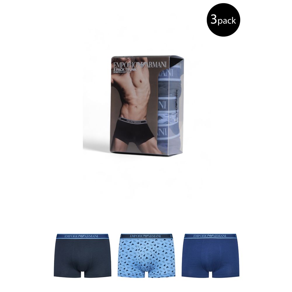 

Синее хлопковое нижнее белье Emporio armani underwear