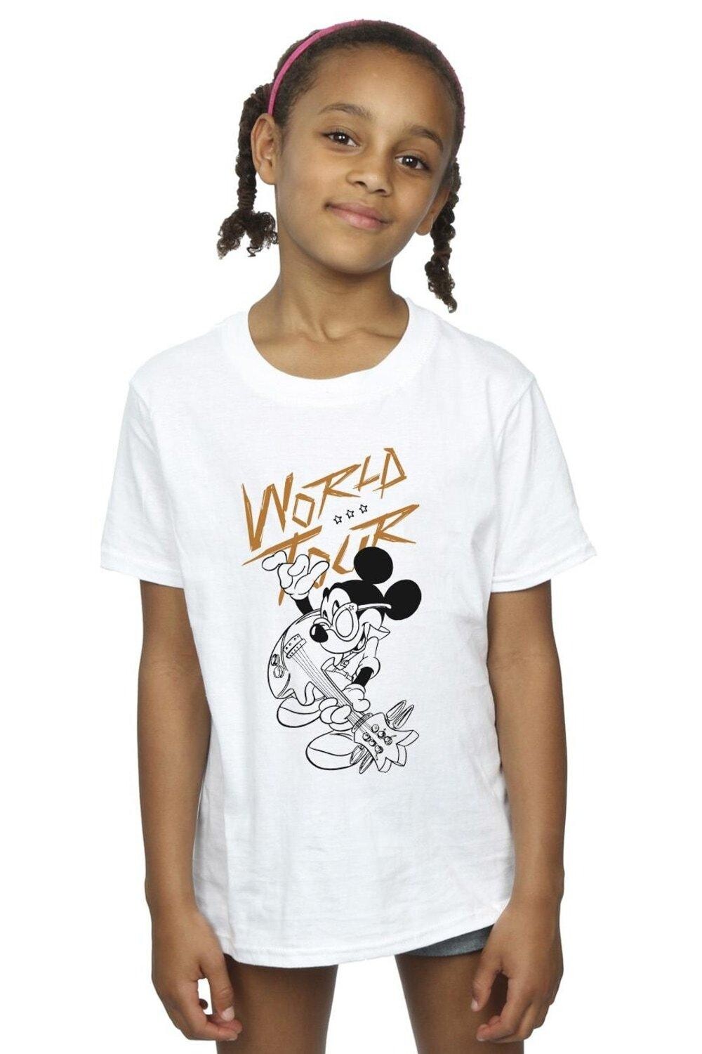

Хлопковая футболка Mickey Mouse World Tour Line Disney, белый