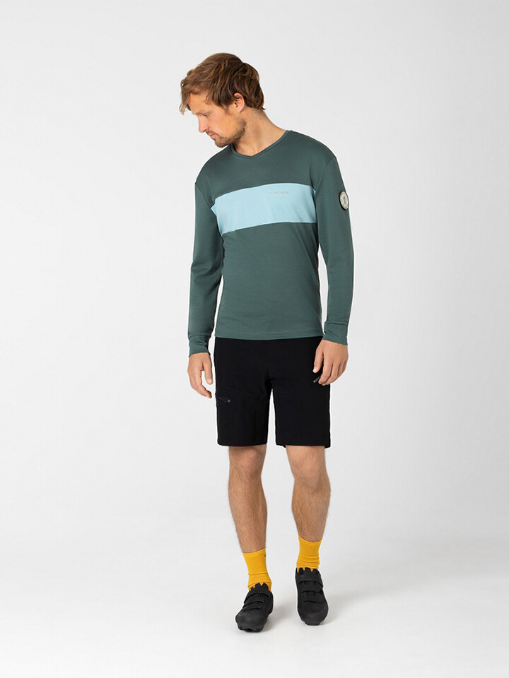 

Рубашка super.natural Funktionsshirt Gravier, цвет Grün/Hellblau