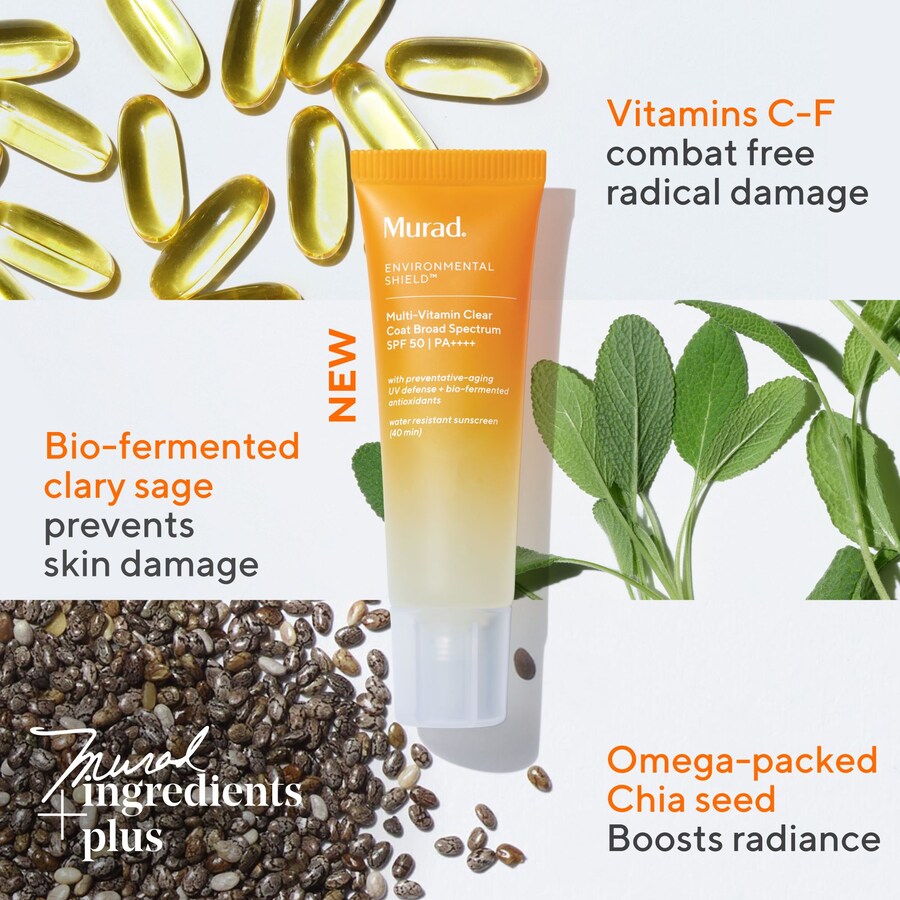 Мультивитаминный солнцезащитный крем Clear Coat SPF 50 Murad, 1.7 oz — фото 2