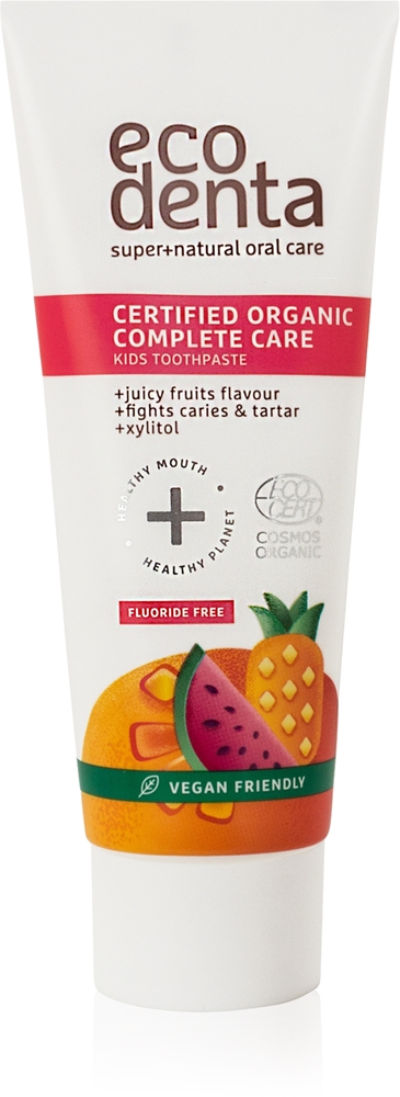 

Органическая зубная паста с сочными фруктами для детей, сертифицированная Organic Kids Ecodenta, 75 мл