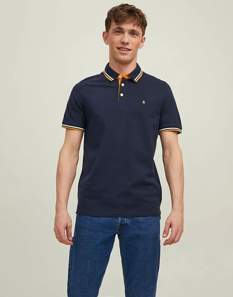 

Рубашка-поло с короткими рукавами Jack & Jones Paulo темно-синего цвета