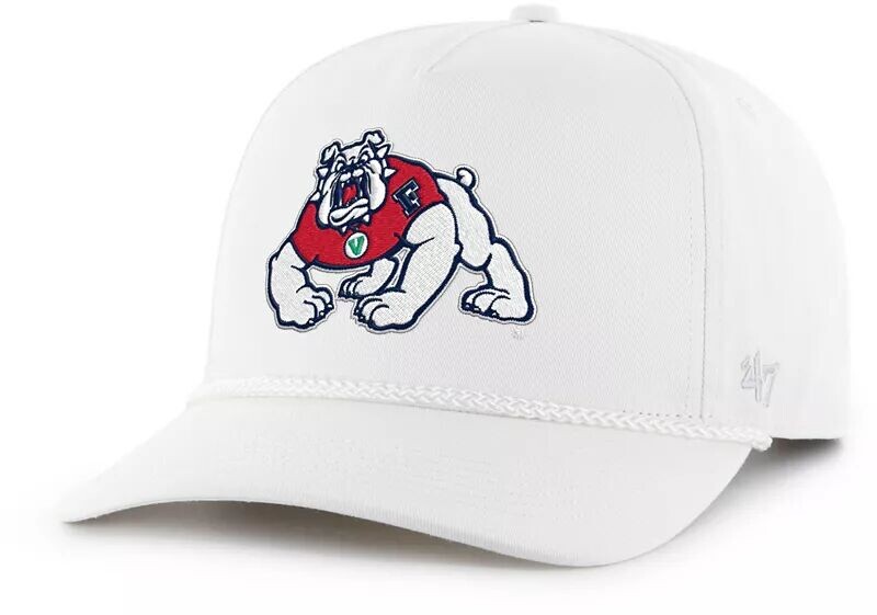 

'47 Мужская регулируемая кепка Fresno State Bulldogs белого цвета с веревочной сцепкой