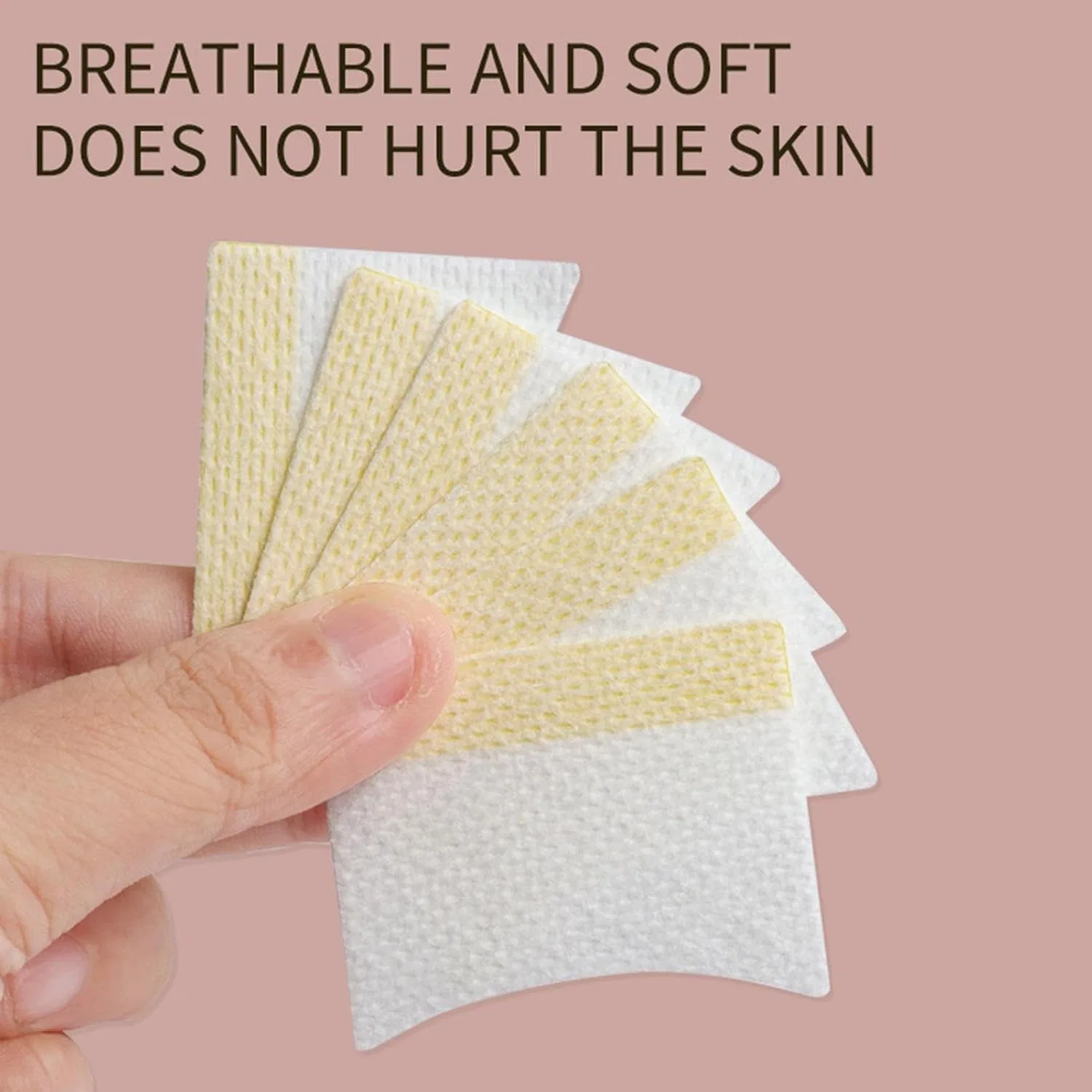 Патчи для глаз Cotton Eyelash Patch, самоклеящиеся, хлопковые, 40 шт — фото 2