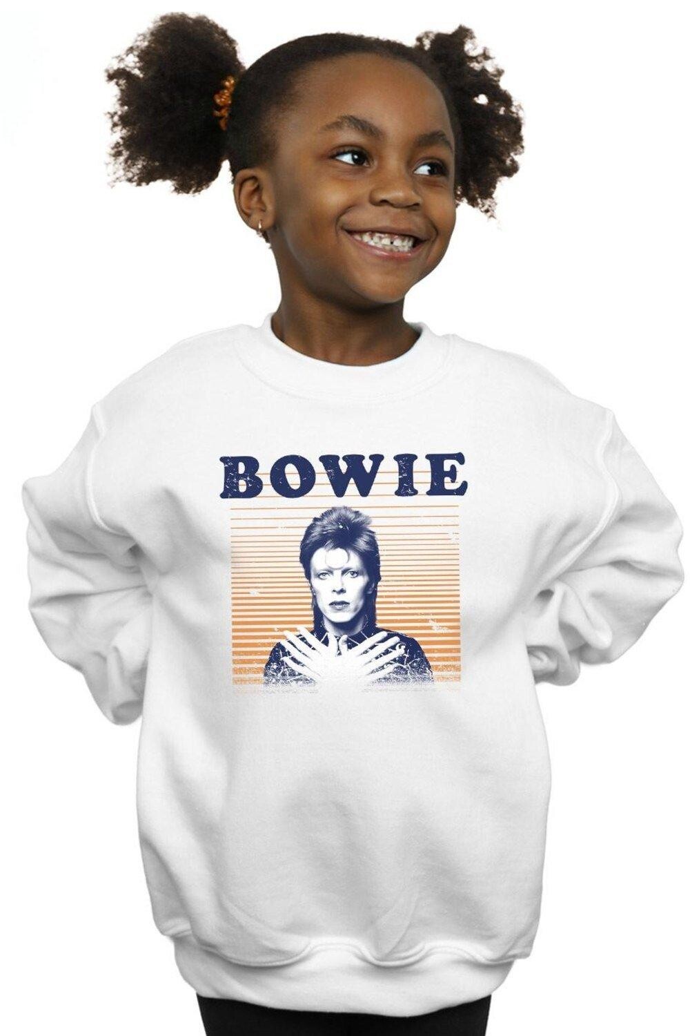 

Толстовка в оранжевую полоску David Bowie, белый, Оранжевый, Толстовка в оранжевую полоску David Bowie, белый