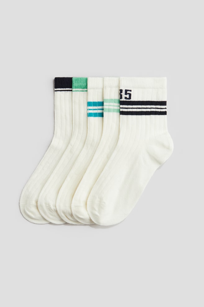 

5 упаковок носков H&M, белый