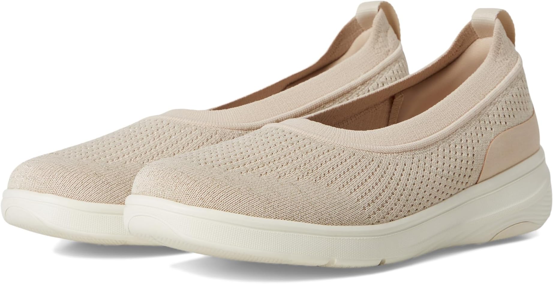 Балетки FitFlop Super-Q Knit Ballet Flats, цвет Stone Beige/Platino