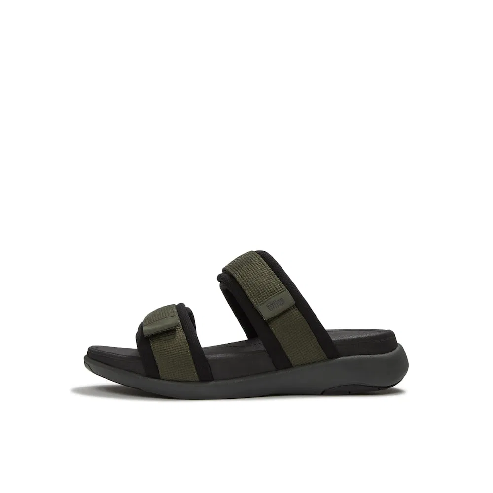 Мужские оливково-чёрные слайды с регулируемым ремешком от Fitflop — фото 2