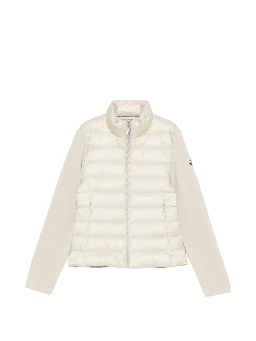 Стеганая куртка в рубчик Moncler Enfant, бежевый