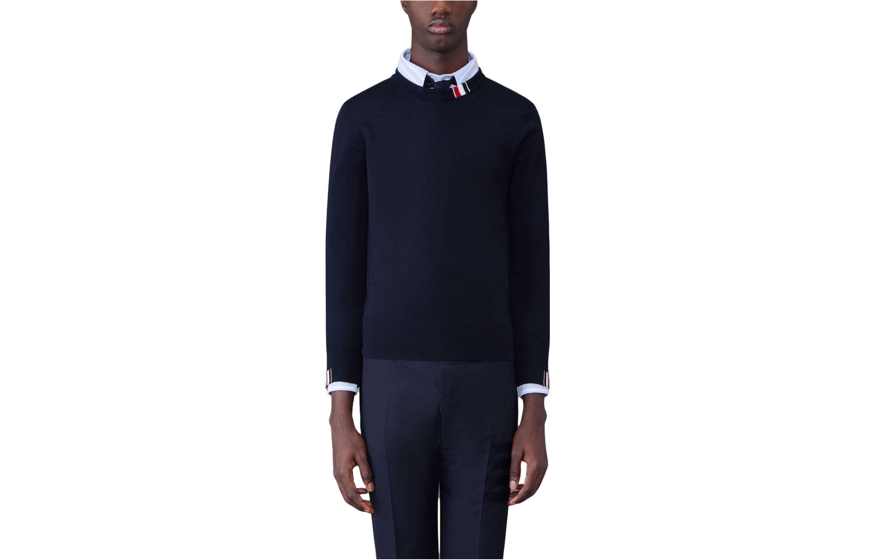 

Толстовка с полосками Rwb в деталях THOM BROWNE, морской синий