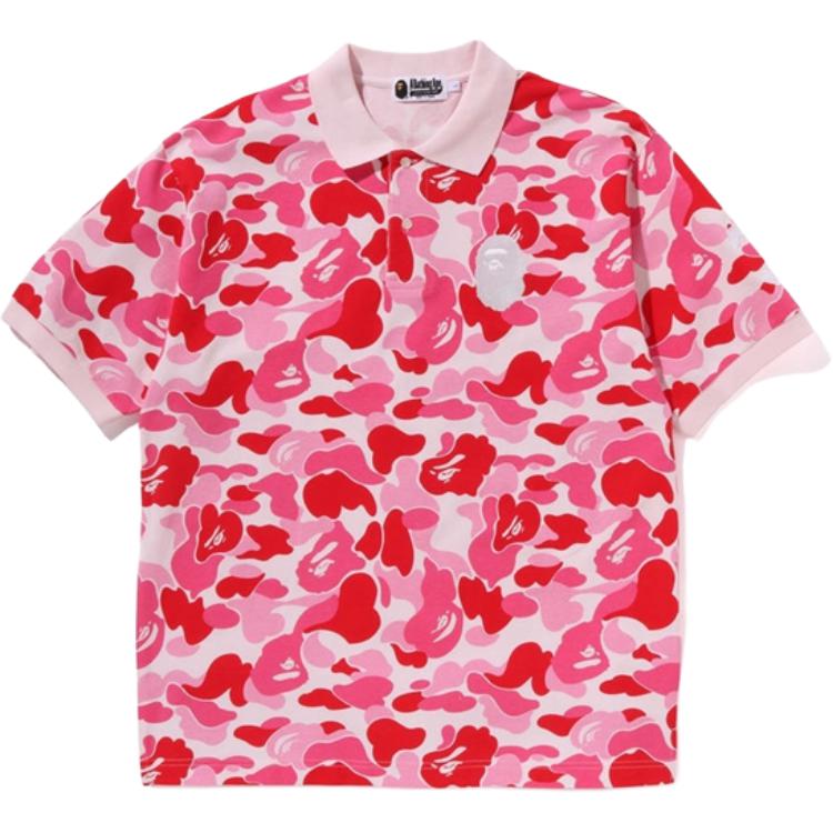 Футболка поло Bape Abc Camo Pile Jacquard Relaxed Fit A BATHING APE, зелёная — фото 3