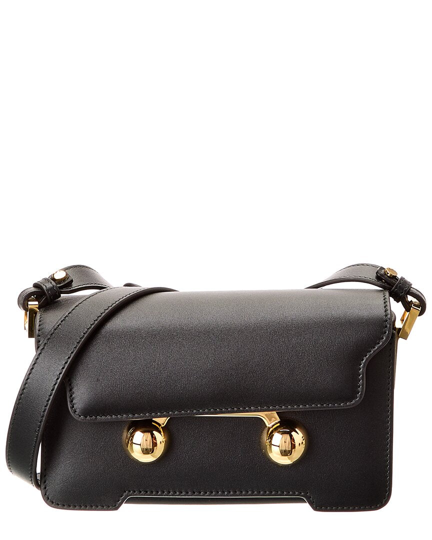 

Кожаная сумка через плечо Marni Trunkaroo Mini, черный