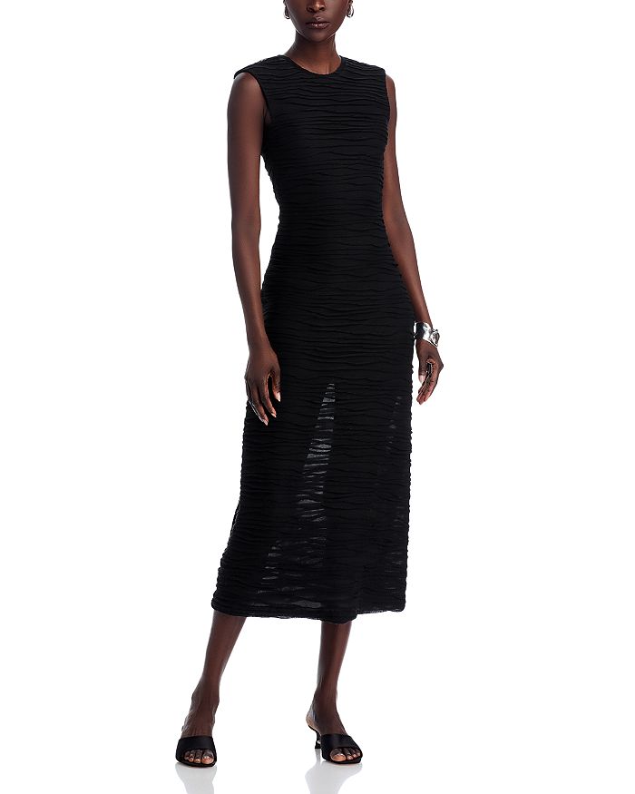 

Лаура Текстурированное платье Proenza Schouler White Label, черный