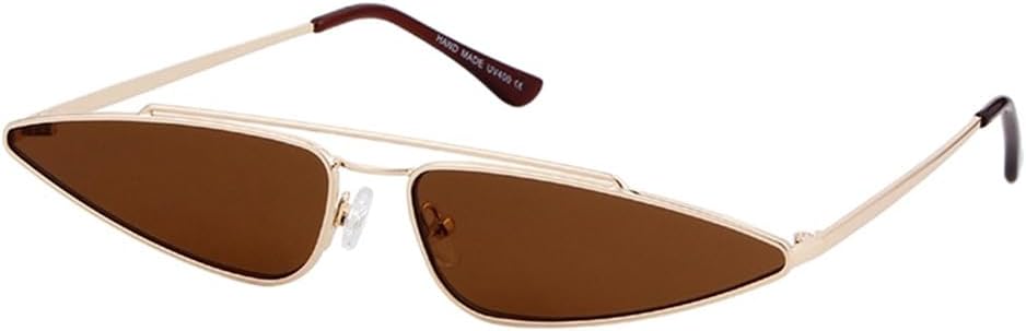 

Маленькие треугольные солнцезащитные очки в винтажном ретро-стиле с золотыми металлическими линзами, фиолетовыми и черными линзами, очки-«кошачий глаз» для женщин VFDHN, C5