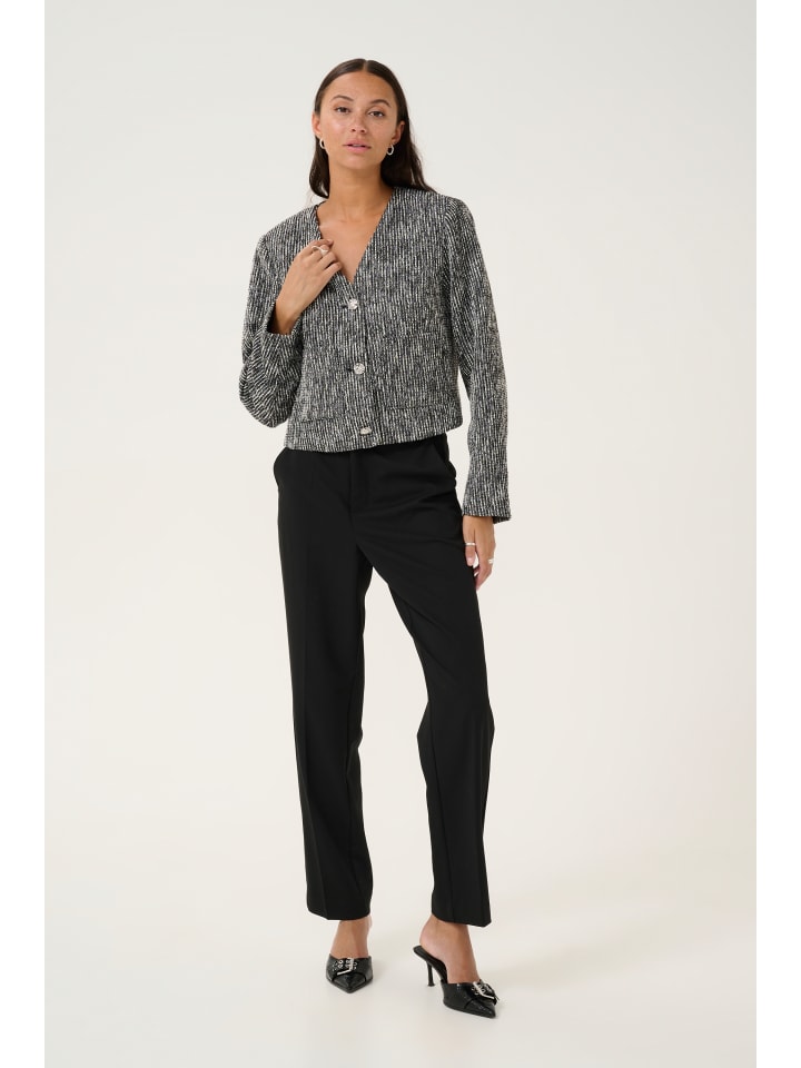 

Блейзер Kaffe, цвет black & white boucle