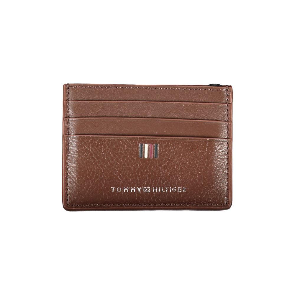 

Элегантный кожаный держатель карт с контрастной отделкой Tommy Hilfiger, коричневый