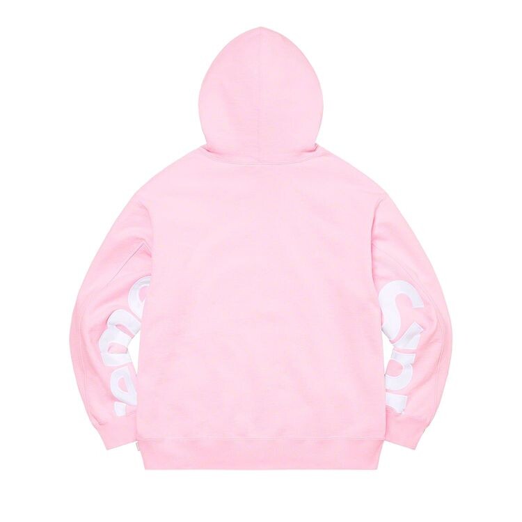 Толстовка Supreme Cropped Panels Hooded Sweatshirt Light Pink, розовый — фото 2