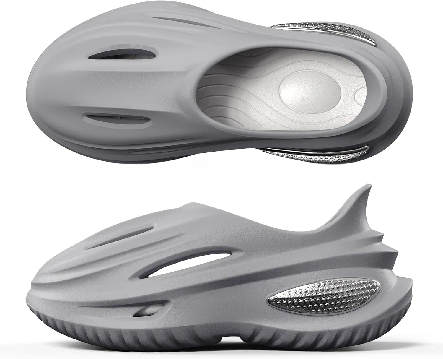 

Сабо с поддержкой свода стопы для мужчин и женщин, легкие прогулочные тапочки из ЭВА, нескользящие пляжные сандалии Yassia, серый