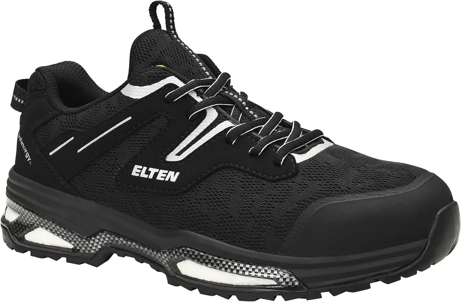 Защитные ботинки ELTEN York XXE Black Low ESD S1P, для мужчин и женщин, текстиль, стальной защитный носок, легкие, спортивные, черный