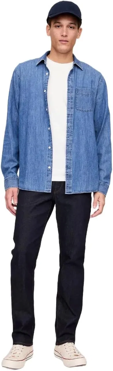 Джинсы прямые GAP, Rinse Washed Indigo