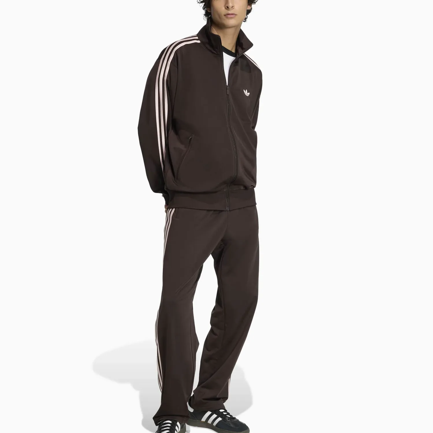 Толстовка на молнии Firebird Adidas Originals, коричневый — фото 4