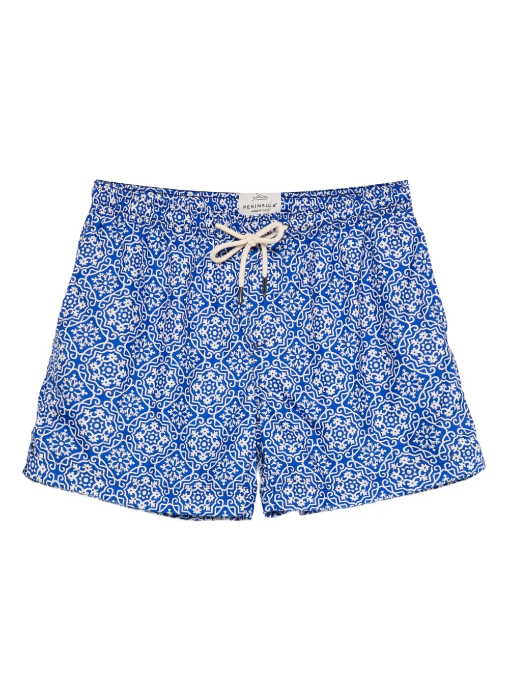 

Плавки-шорты с кулиской и узором PENINSULA SWIMWEAR, синий