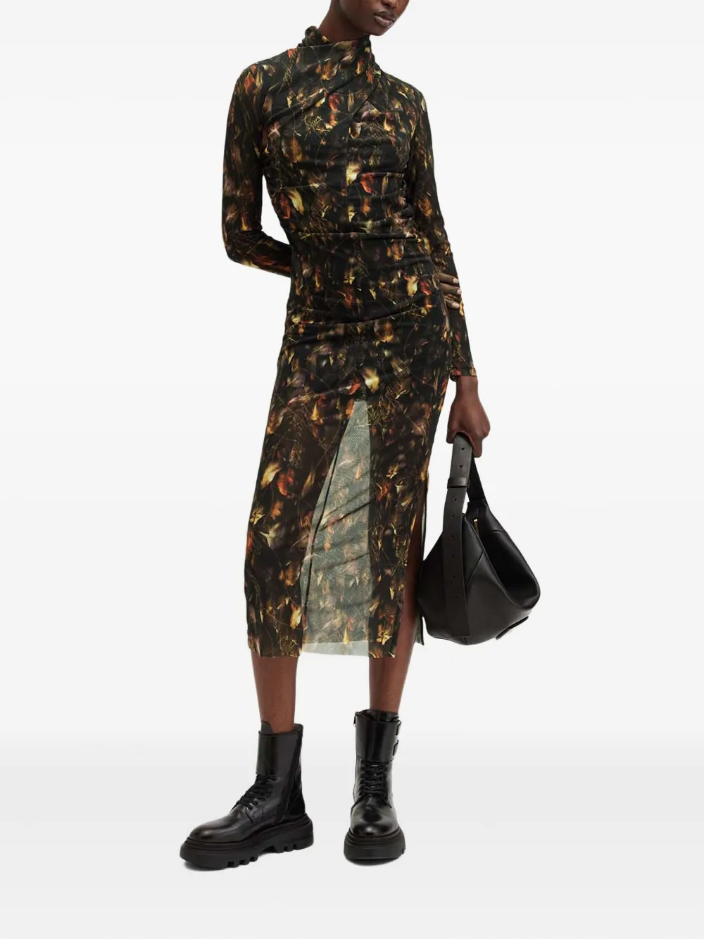 

Платье миди Tia Allsaints, черный