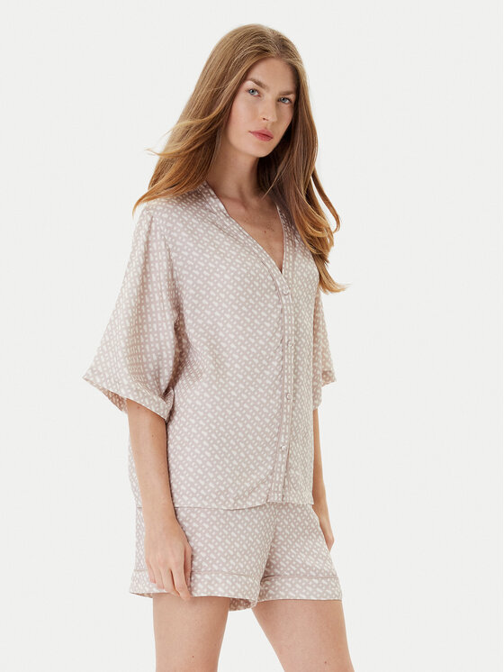 

Пижамная футболка relaxed fit Sateen 50545615 Boss, бежевый