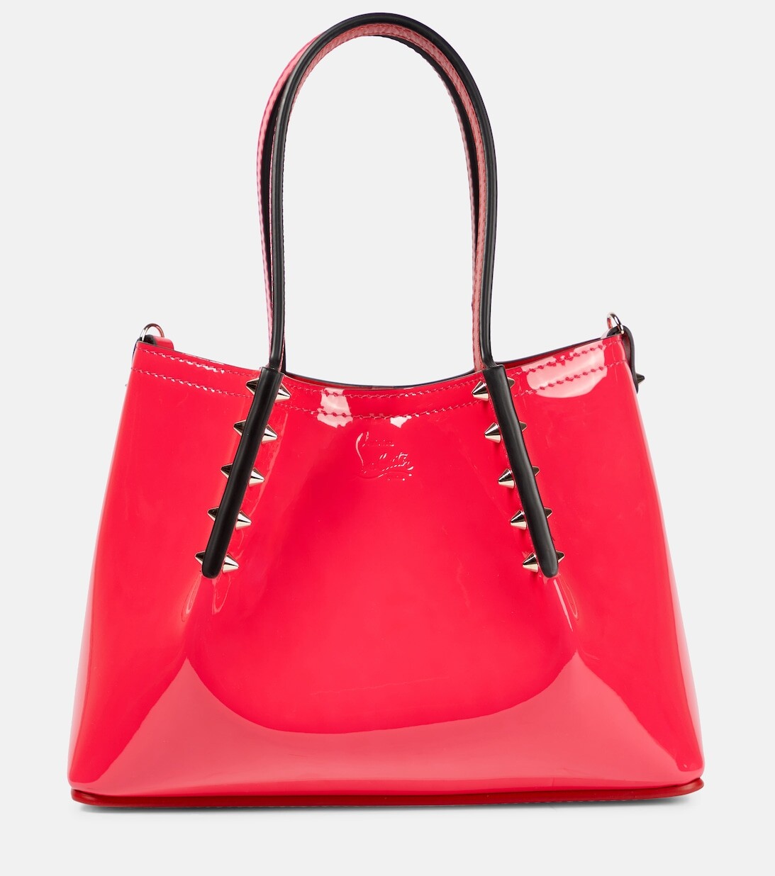 

Сумка-тоут Cabarock Mini из лакированной кожи Christian Louboutin, розовый