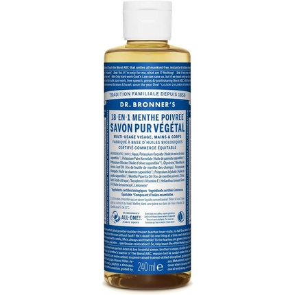 

Кастильское жидкое мыло Dr Bronner'S с перечной мятой, 473 мл, Dr. Bronner