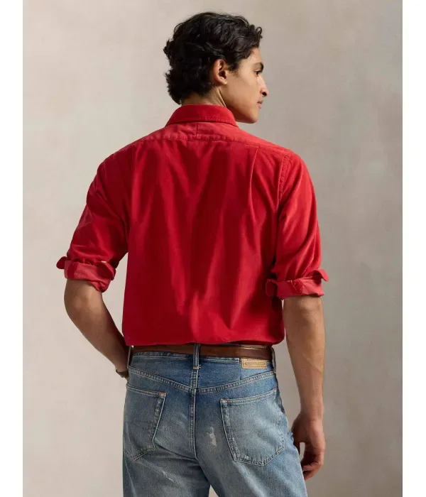 Вельветовая рубашка custom fit Polo Ralph Lauren, красный — фото 3