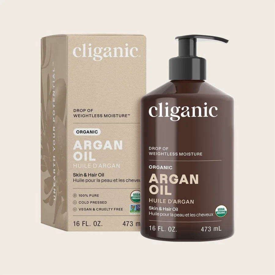 Органическое аргановое масло - 450 мл Cliganic, синий