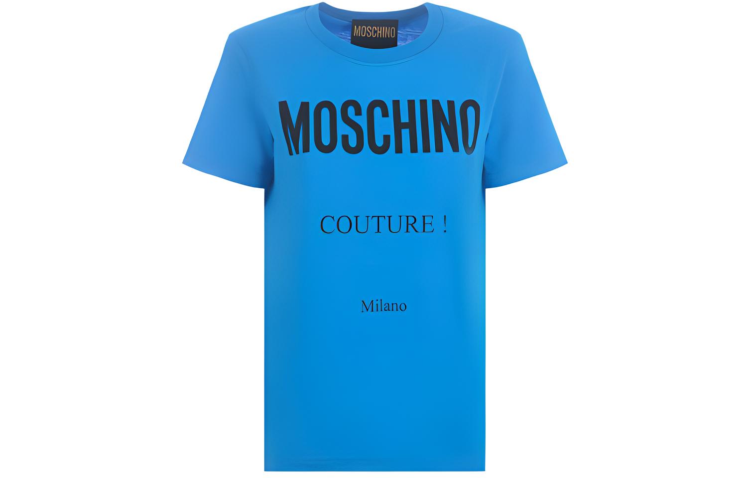 

Футболка обычная женская MOSCHINO, синяя