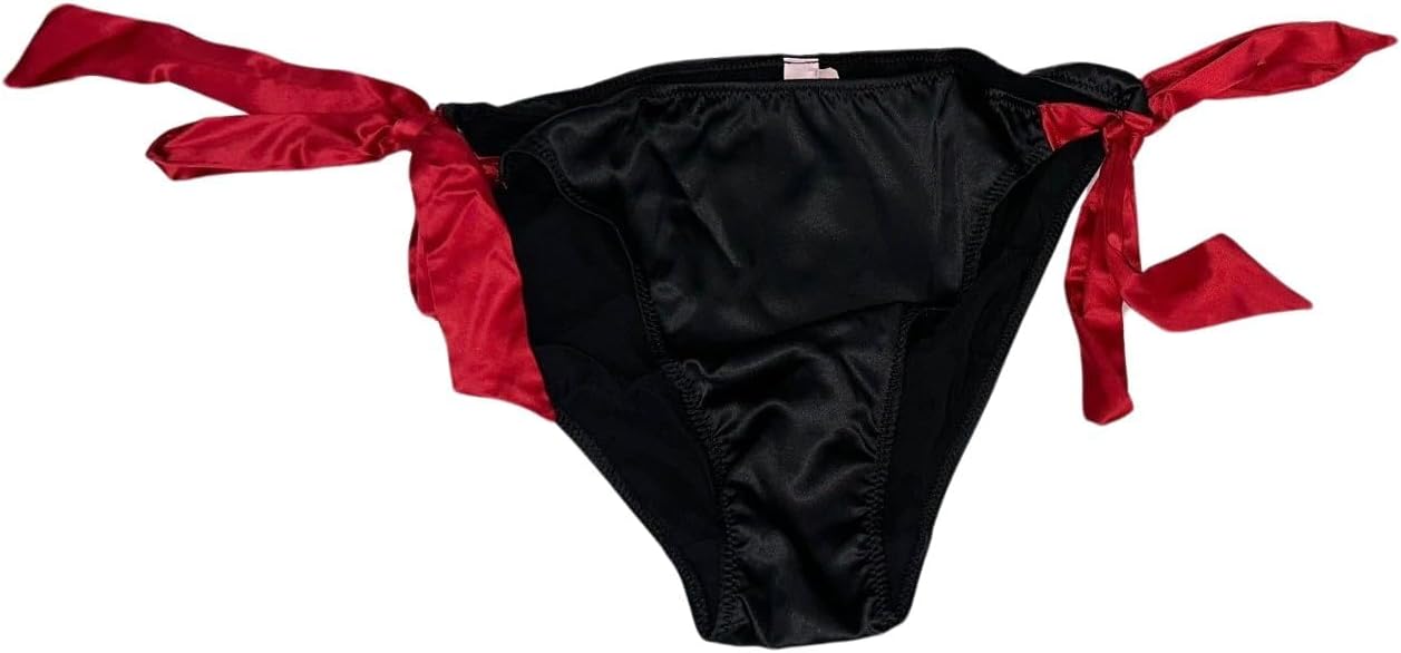 

Трусики Victoria's Secret Cheeky с вышивкой и боковыми завязками, цвет Black, новые