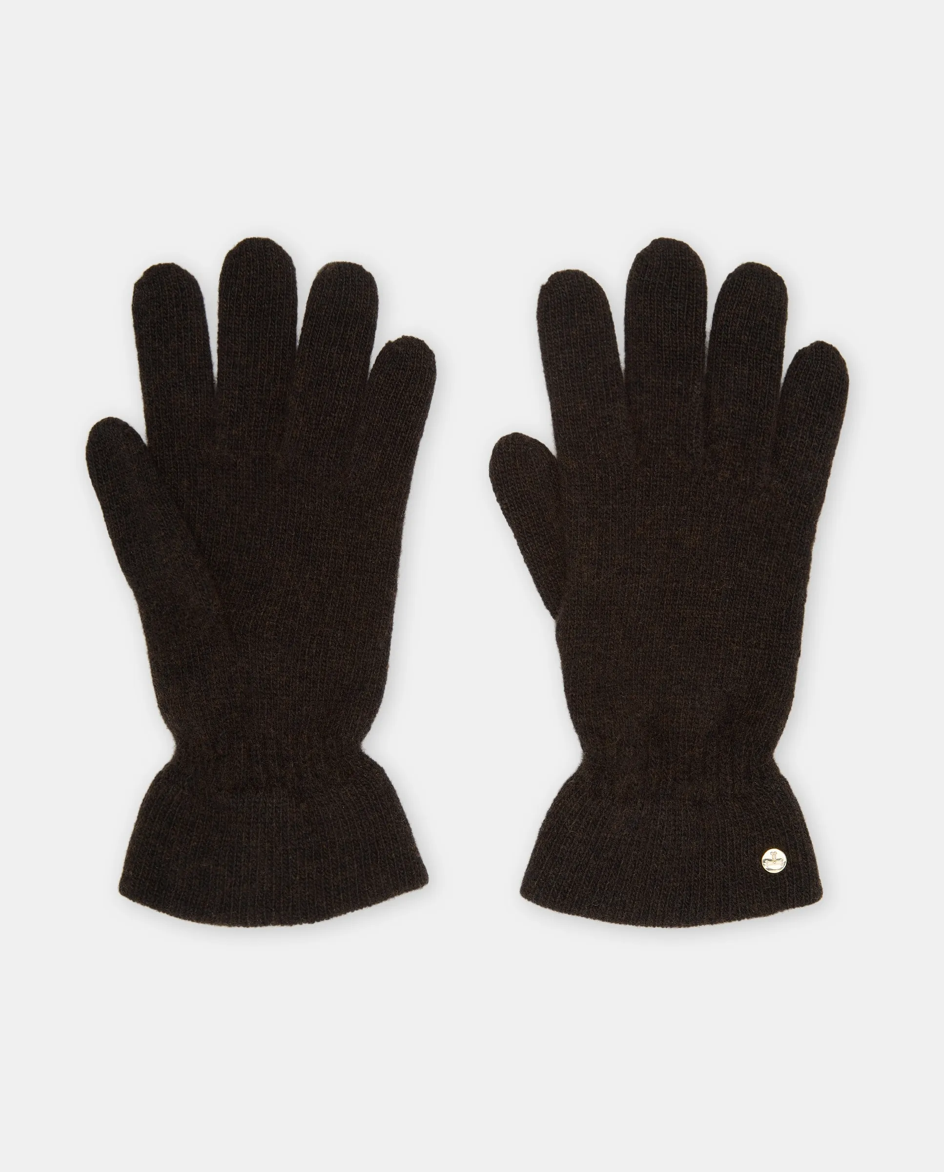 

Шерстяные и кашемировые перчатки с воланом Latouche, коричневый