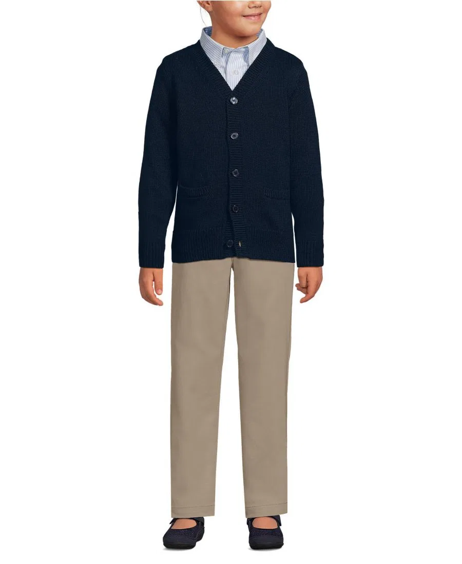 Кардиган Girls Legacy Varsity Lands' End, темно-синий