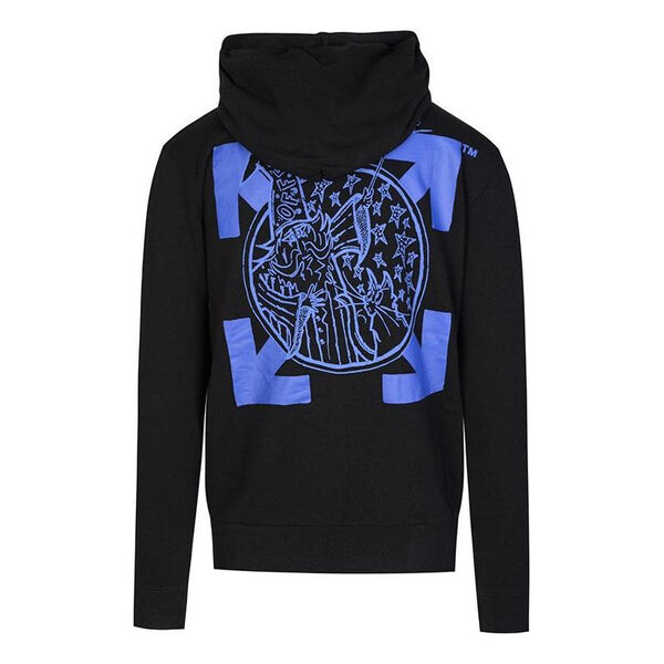 

Куртка blue pattern hooded jacket black Off-White, черный