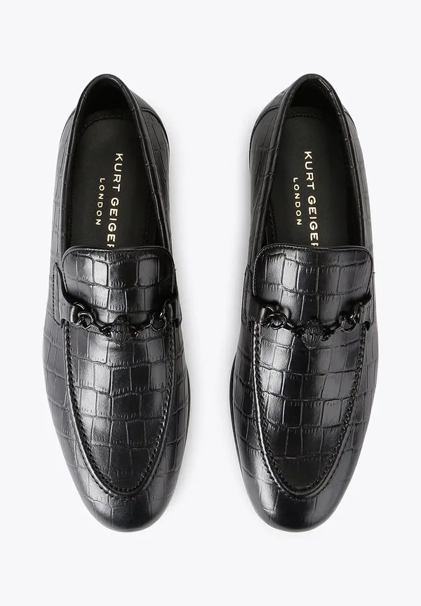 Слипоны alton croc Kurt Geiger London, Black — фото 3
