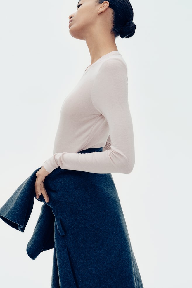 

Рубашка из джерси из хлопка пима H&M, розовый