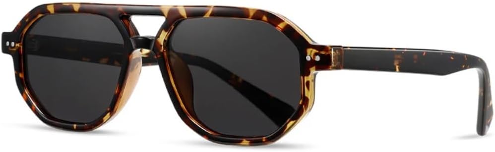 

Ретро-солнцезащитные очки с двойной перемычкой для женщин, роскошные поляризованные солнцезащитные очки, модные солнцезащитные очки с градиентной защитой UV400 для мужчин, солнцезащитные очки с заклепками SZVVBKK, Leopard Grey